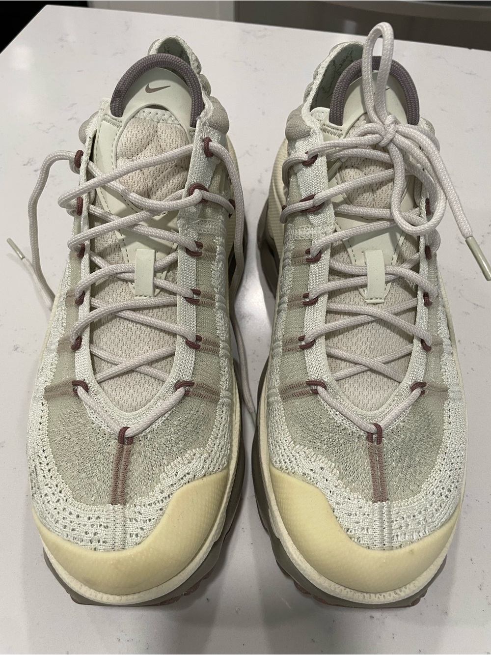 Nike Knit Runner Sneakers in Cream, Beige and Mauve